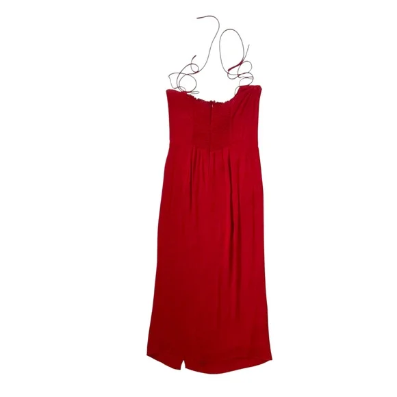 Reformation Kourtney Dress - Red - Midi Dress - Strappy - Size 12 - Picture 4 of 9